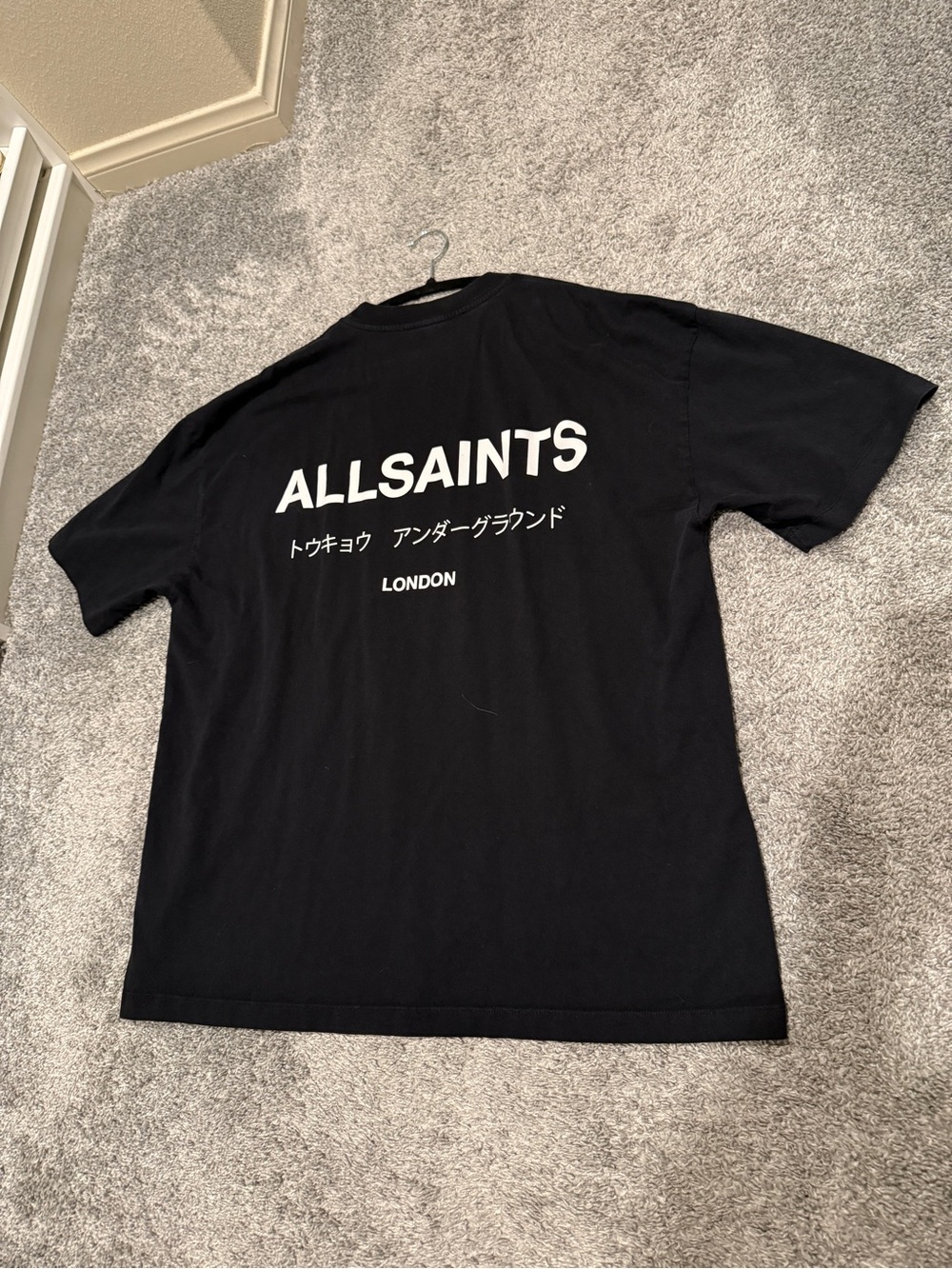 AllSaints Men's Black Logo T-Shirt Size XL